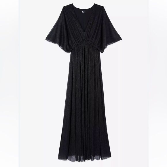 $265 The Kooples V-Neck Woven Maxi Dress NWOT Size XS - Picture 2 of 15